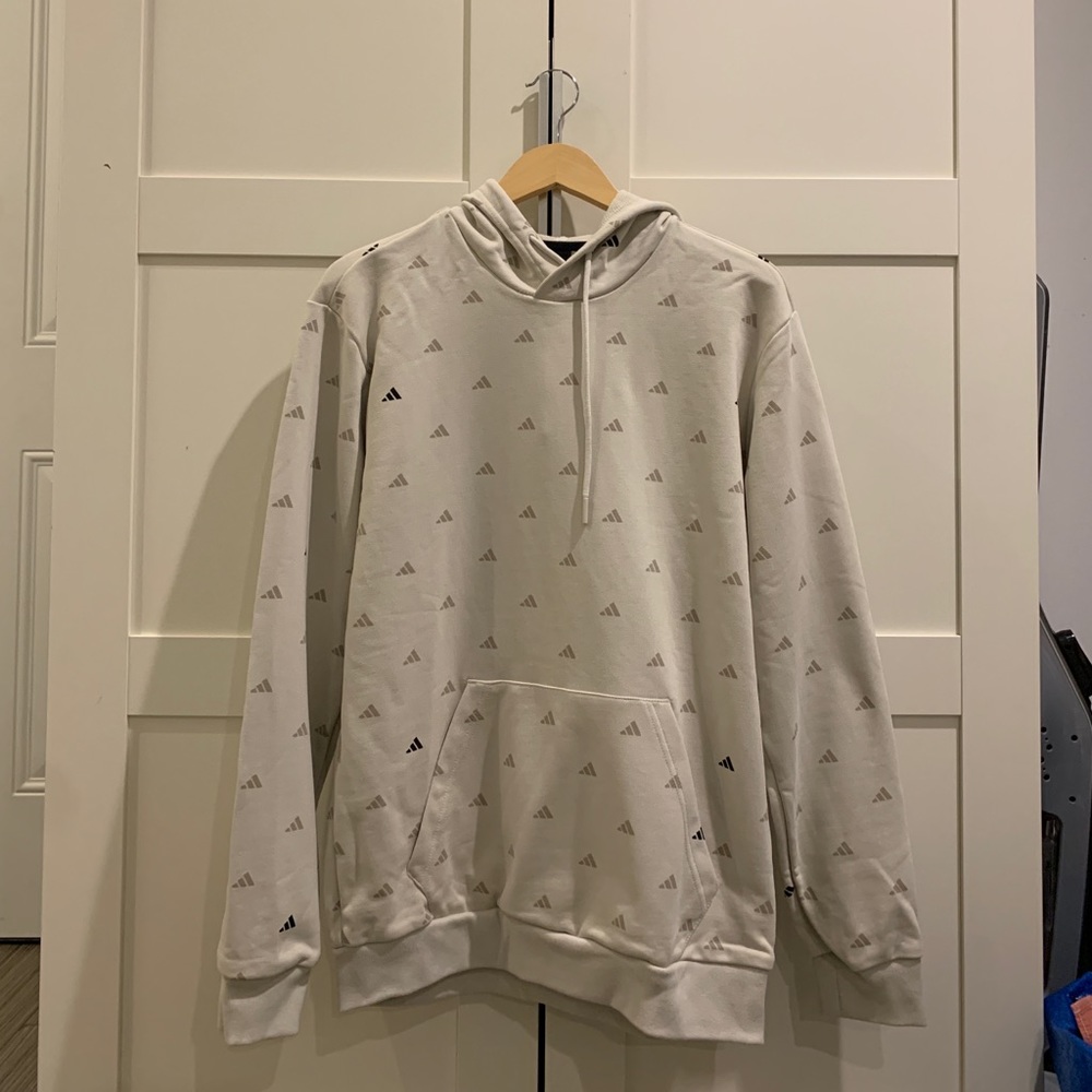 Adidas Logo Cream Hoodie